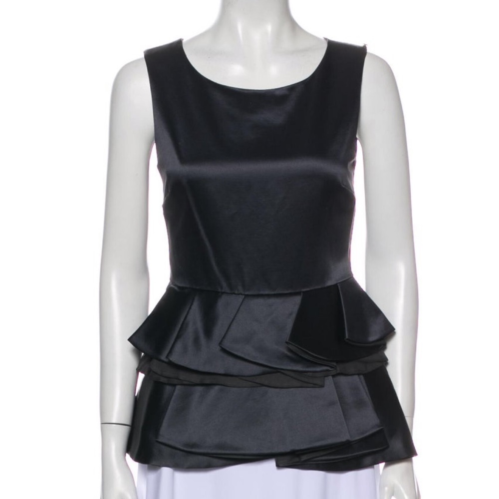 SportsMax Scoop Neck Pleated Sleeveless Top, M/6